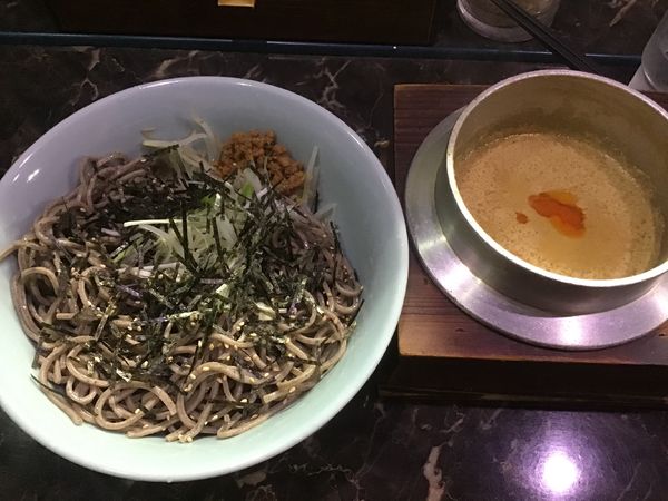 「ごまつけ蕎麦坦々風780円(クーポンで650円)」@つけ蕎麦 六文銭の写真