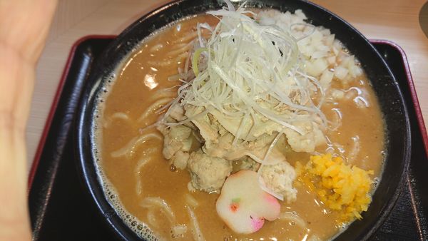 「[限定]柚子味噌ら～めん麺(850円)+関脇(200円)」@らー麺土俵 鶴嶺峰の写真