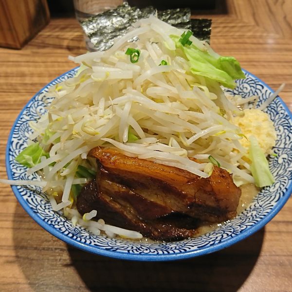 「ミニらーめん のり ヤサイ にんにく増し」@ラーメン燈郎の写真