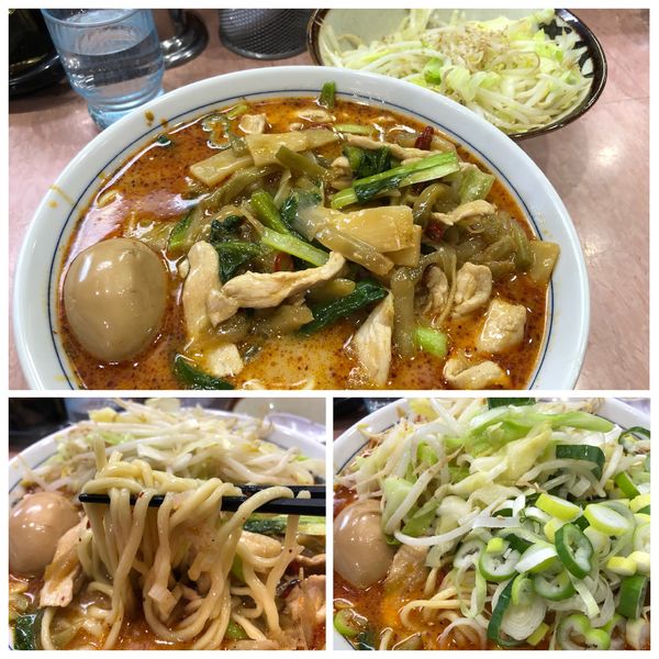 「【限定】ザーサイ麺880円野菜120円味変坦々50円麺カタメ」@所沢大勝軒の写真