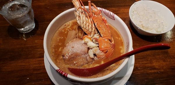 「ロブスター味噌らぁめん　ライス」@onisobafujiya ～PREMIUM～の写真