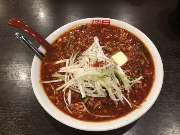 「特辛 バタ 白髪ねぎ  旨し！」@辛麺屋桝元 前橋県庁南店の写真