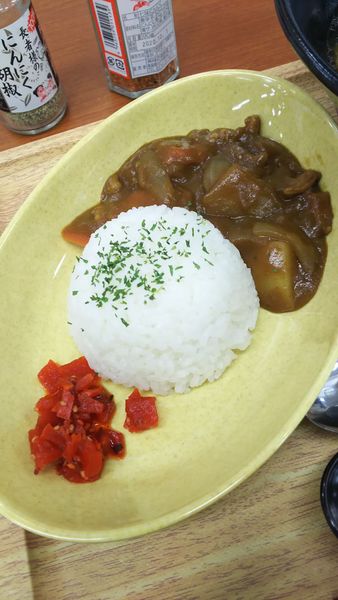「ミニやみつきカレー」@ラーメンとカレーの店 キッチンあすなろの写真