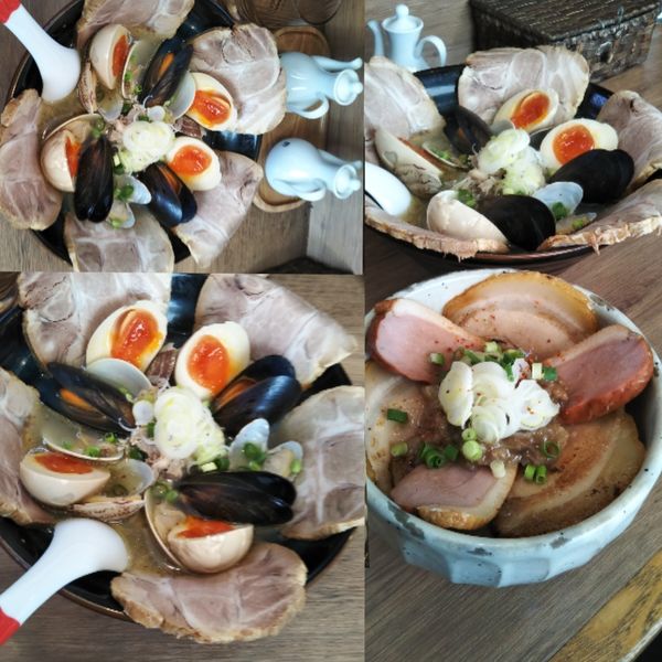 「【限定】貝出汁塩ラーメンセット」@麺家 Shumen Doushiの写真