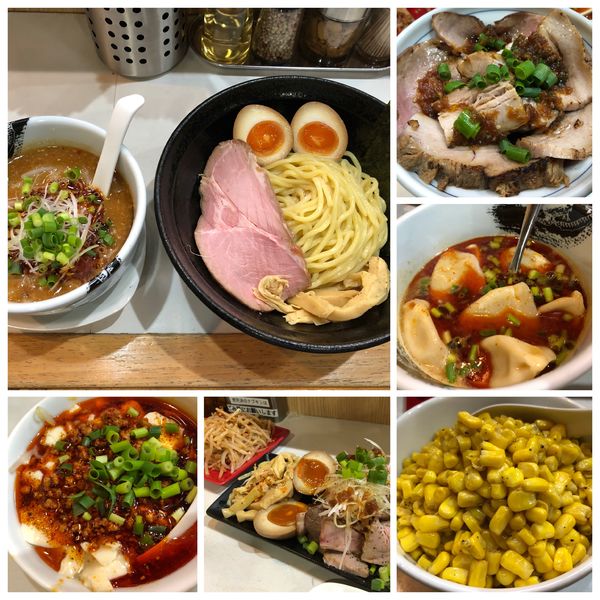 「【限定】辛味噌つけめん  その他おつまみいろいろ」@麺屋 扇 SENの写真