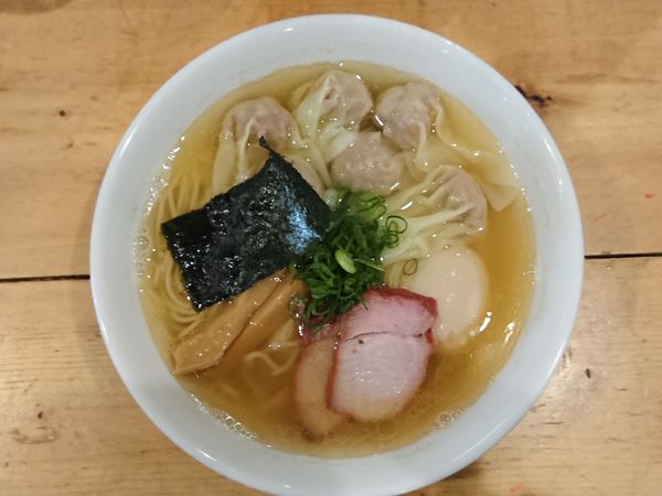 「白だし肉ワンタンメン＋味付玉子」@支那そば 大和 稲荷町本店の写真