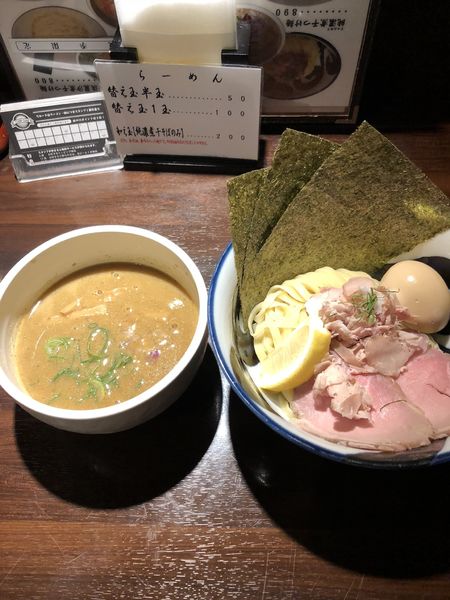 「チャーシュー純濃煮干つけ麺＋味玉」@九十九里煮干つけ麺 志奈田の写真