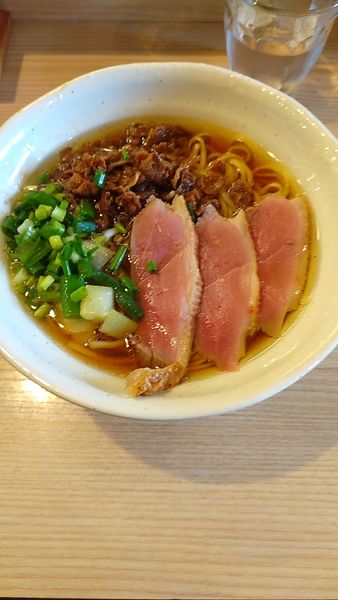 「鴨と九条ネギの肉吸い鶏そば(大盛)」@麺処 鶏谷の写真