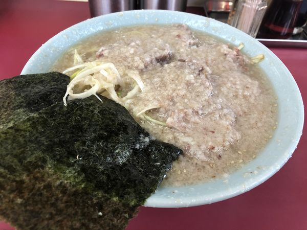 「ネギ塩チャーシューメン、太麺、大盛、固め、コテコテ」@ラーメンショップ 牛久結束店の写真