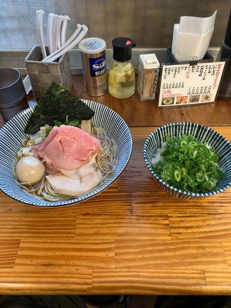 「白醤油特製　九条ネギ飯」@中華そば よしかわの写真