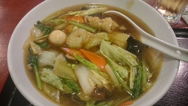 「五目タンメン＆焼き餃子（800円）」@餃子酒場の写真