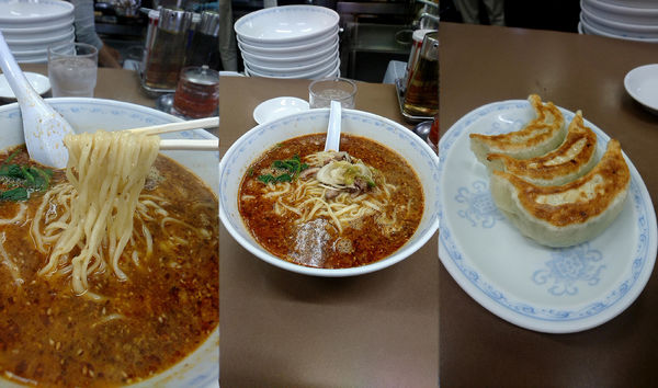「『たんたんめん+餃子3個(￥650+240)』」@大童の写真