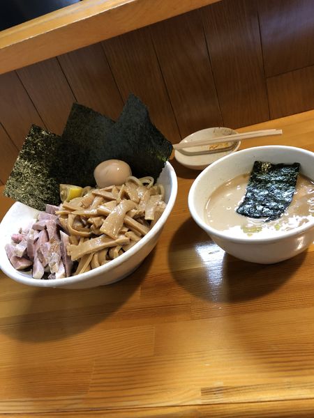 「チャーシューメンマつけ麺＋海苔＋ビール」@麺屋 永太の写真