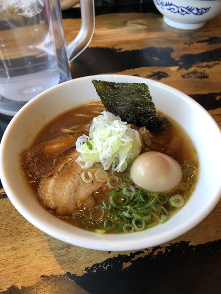 「海老風味 醤油＋肉増し１枚＋味玉」@喜元門 つくばサイエンス通り店の写真