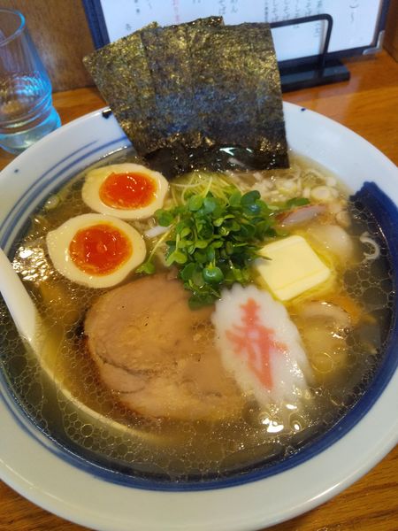 「【正月限定】ホタテバターの塩麹そば800円」@麺屋 鶏口の写真