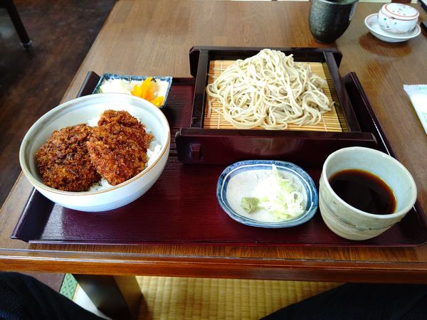 「ソースひれかつ丼セット(冷たいそば)1,100円」@大村支店の写真