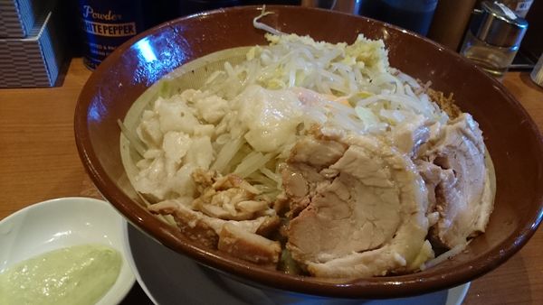 「大汁なし・麺増し×２(ショウガマシマシアブラアレ)￥１１８０」@豚山 町田店の写真