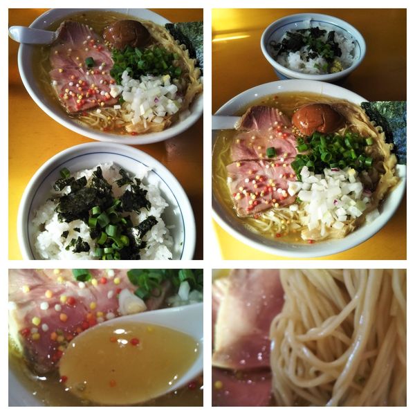 「【限定】勘八とムール貝といりこの塩ラーメン+大盛り+ライス」@麺屋 扇 SENの写真