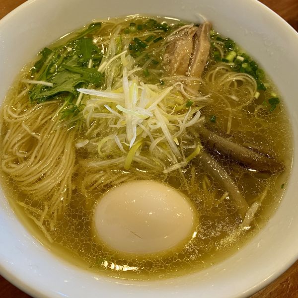「鶏清湯（塩）＋味玉（ラーパス）」@なかじゅう亭 高崎上豊岡店の写真