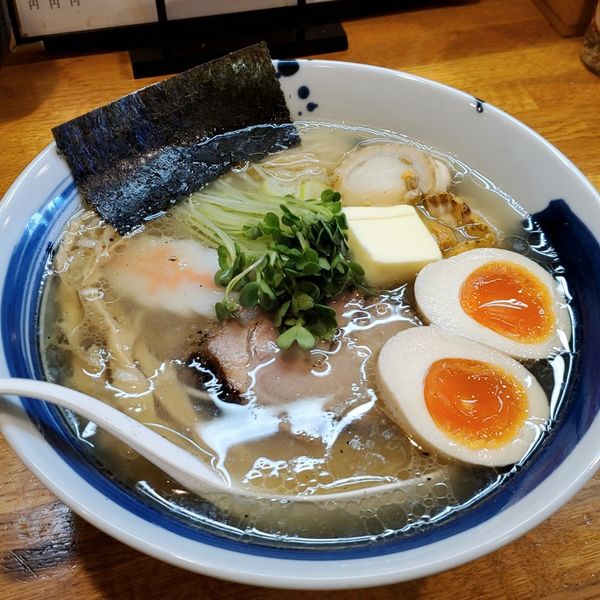 「【正月限定】ホタテバターの塩麹そば」@麺屋 鶏口の写真