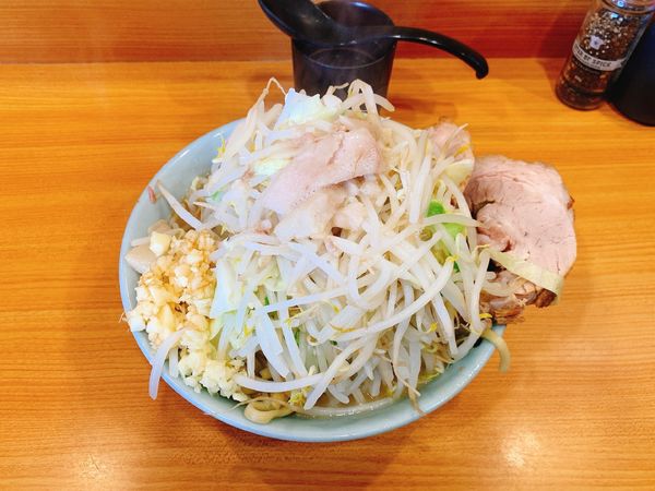 「小ラーメン　ニンニク・野菜・アブラ」@ラーメン二郎 八王子野猿街道店2の写真