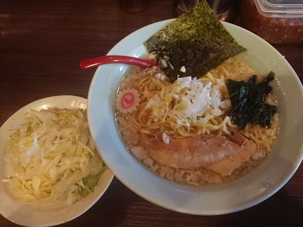 「こってり塩ラーメン＋ネギ」@山勝角ふじ 総本店の写真