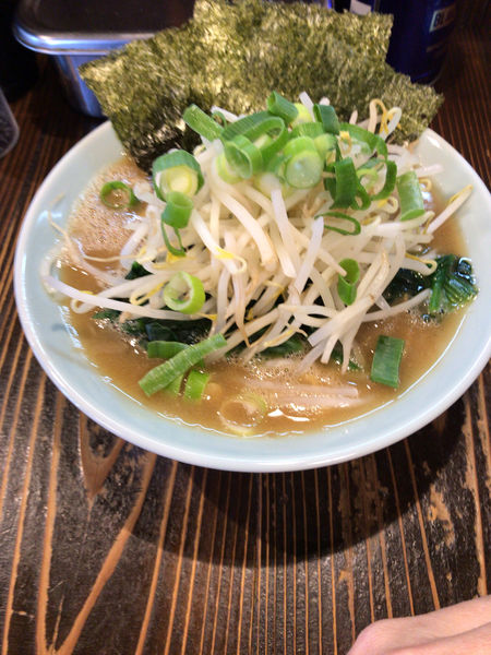 「横浜らーめん並 ほうれん草 もやし並」@横濱家系らーめん 千種家の写真