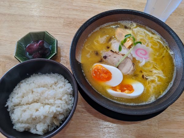 「煮たまご入り鶏白湯ラーメン+ランチAセット¥920」@ラーメン 絶好鳥の写真