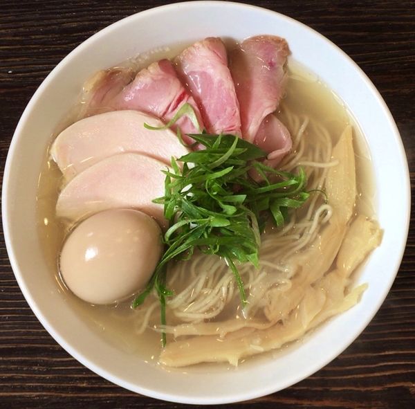 「サッポロラガービール赤星中瓶 → 特製貝×節 中華そば」@中華そば 向日葵の写真