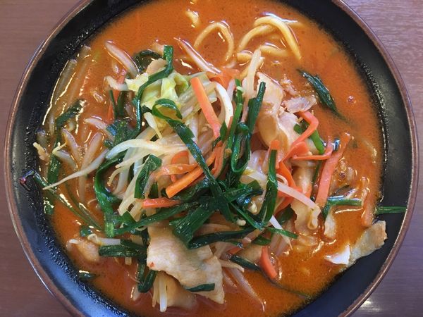 「旨辛チゲラーメン 850円」@横浜家系ラーメン宮本商店の写真