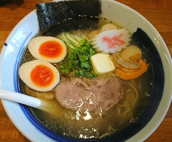 「【正月限定】ホタテバターの塩麹そば ￥800」@麺屋 鶏口の写真