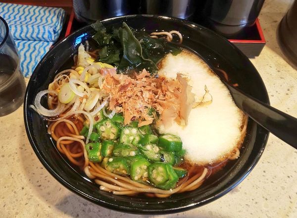 「オクラとろろそば」@名代 富士そば 飯田橋店の写真