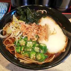 オクラとろろそば