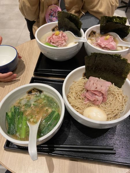 「特製真鯛醤油つけ麺　大盛り」@真鯛らーめん 麺魚 錦糸町PARCO店の写真