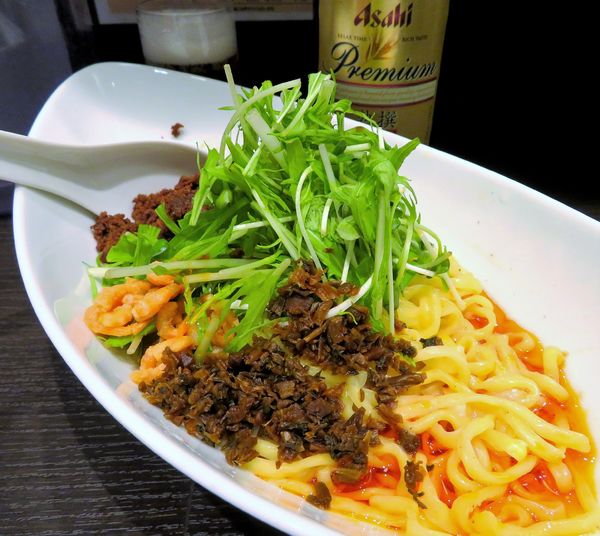 「つゆなし三辛シビゼロ（950円）」@四川担担麺 阿吽 キッテグランシェ店の写真