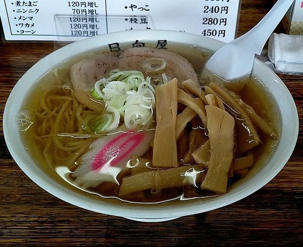 「メンマラーメン」@青竹手打ちラーメン 日向屋の写真
