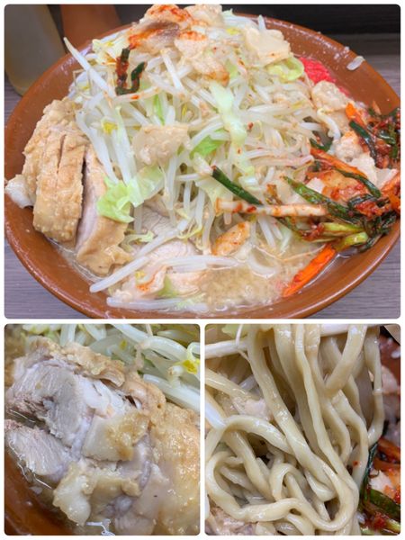 「大豚 麺増し大小  全マシベニ ニラキムチ」@ラーメン二郎 横浜関内店の写真