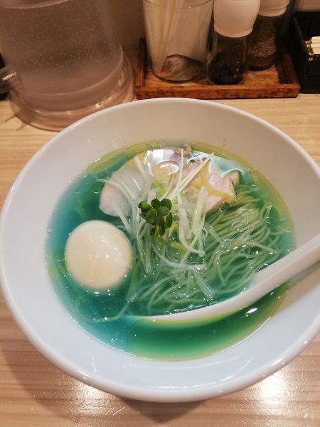 「鶏清湯　青　　900円」@濃厚鶏出汁拉麺 吉法師 KIPPOSHIの写真