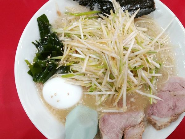 「かいざんラーメン（味薄め）＋ネギW＋玉子」@ラーメン かいざん 新小岩店の写真