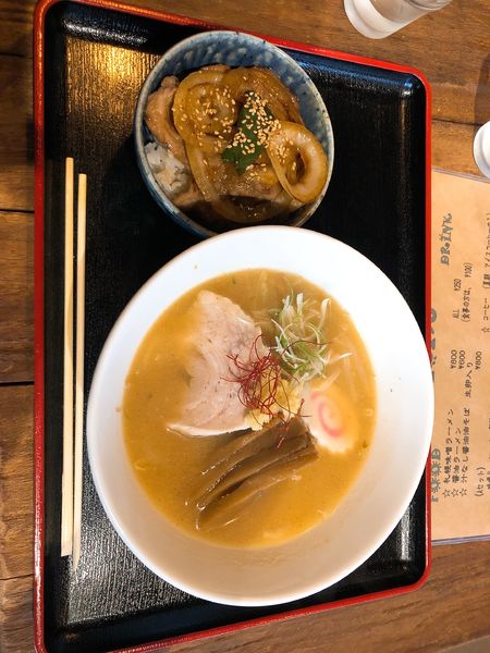 「Aセット（札幌味噌ラーメン・ミニ豚焼肉丼・コーヒー）」@食事処 おっちゃんこの写真