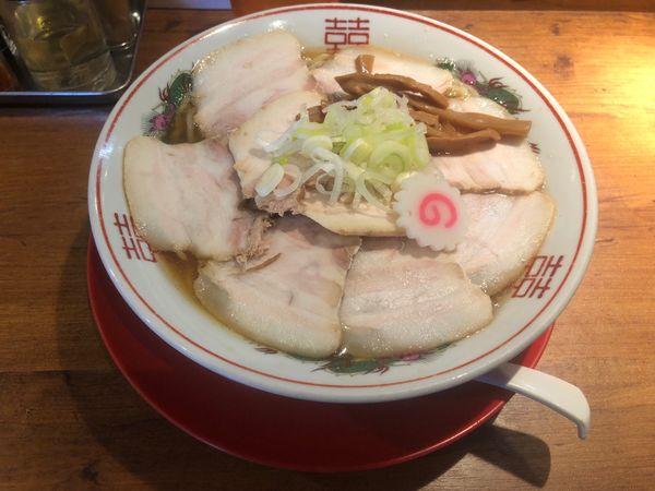 「肉煮干し中華そば 800円＋大盛100円」@肉煮干し中華そば さいころの写真