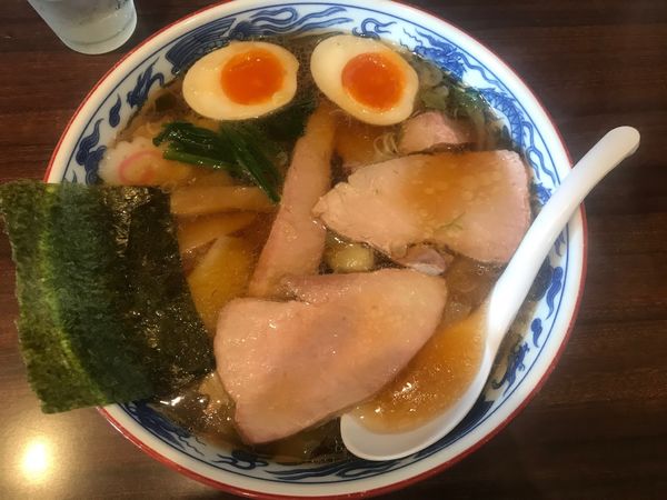 「チャーシューワンタン味玉入り」@白河手打中華 賀乃屋の写真