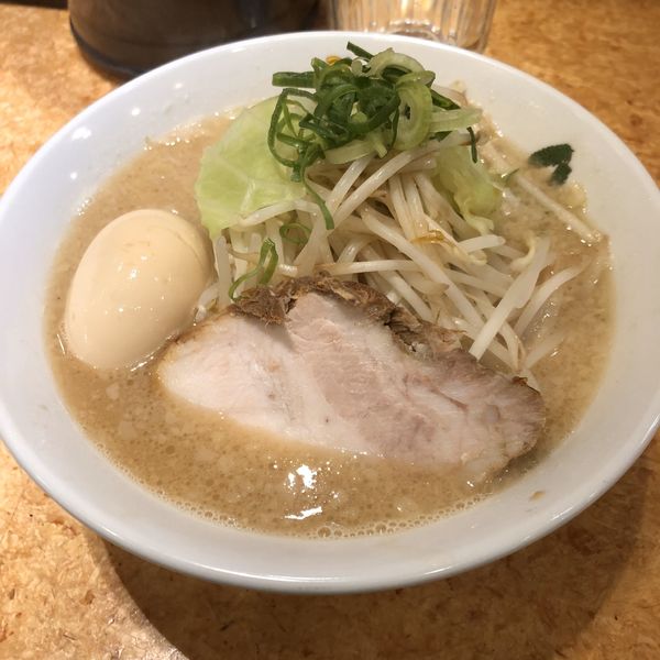 「濃厚豚骨野菜ラーメン　味玉トッピング」@濃厚とんこつらーめん オハナ堂の写真