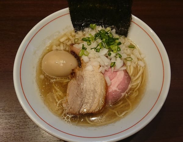 「煮干し蕎麦（塩）＋味玉」@零一弐三の写真