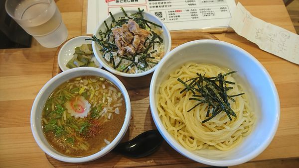 「つけそばチャーシュー丼セット（Bセット）」@つけそば 幸喜の写真