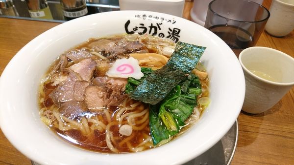「【夜】黒生姜ラーメン」@長岡生姜ラーメン しょうがの湯 渋谷総本店の写真