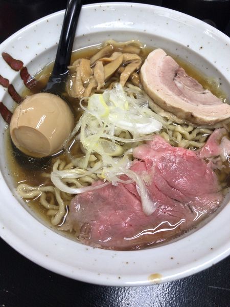 「ラーメン普通 味玉」@自家製麺 結びの写真
