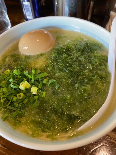 「あおさ卵ラーメン」@らーめん まる玉 両国店の写真