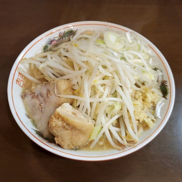 「らーめん麺半分ショウガ＋ネギ（オープン記念無料）」@自家製麺 まさきの写真
