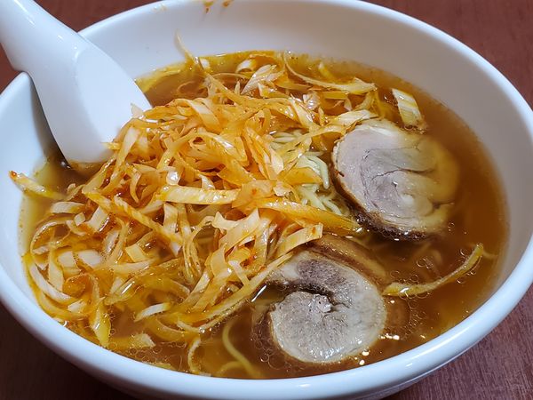 「自家製チャーシュー付きネギ麺」@鑫福隆の写真